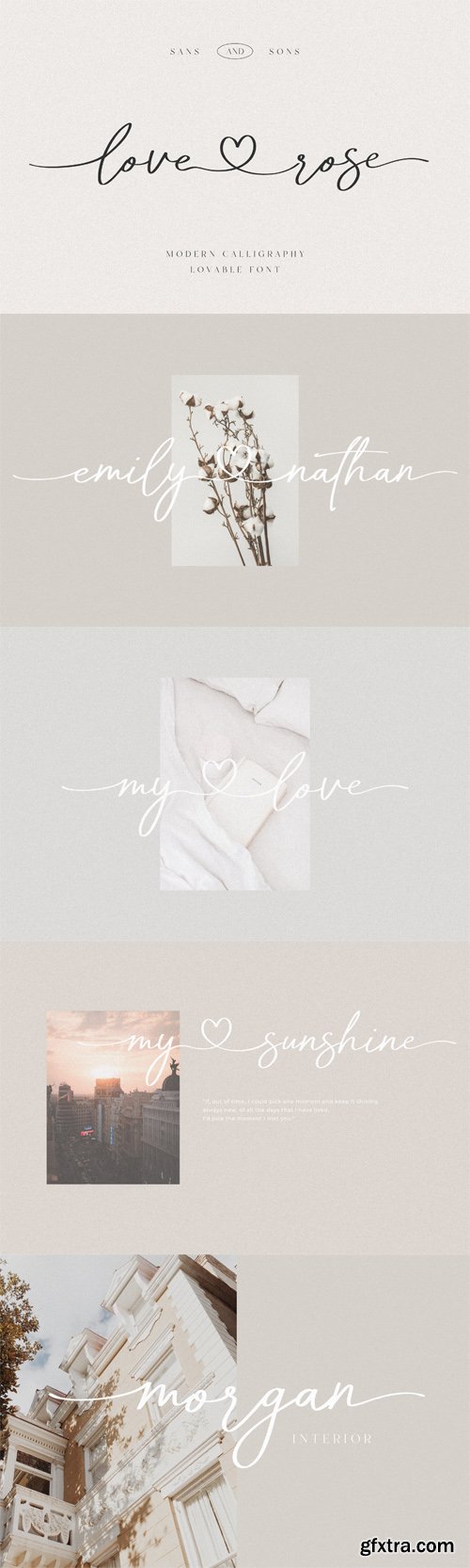 Love Rose - Modern Calligraphy Script Font 