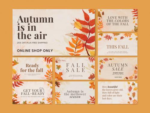 Autumn Sell Template Set for Blog Banner - 456812701