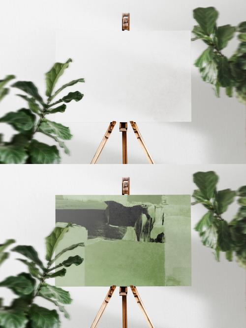 Signboard Mockup on an Easel - 456812765