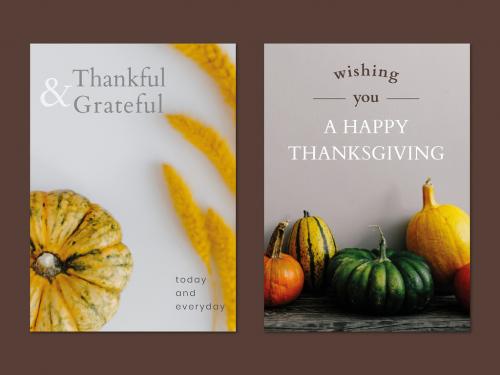 Thanksgiving Greeting Card Editable Template - 456812771