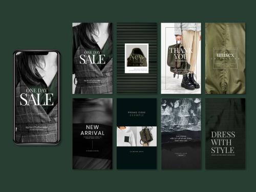 Unisex Fashion Sale Template Set - 456812783