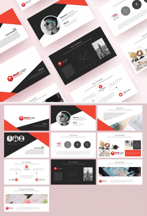 Corporate Business Presentation Layout - 456817440