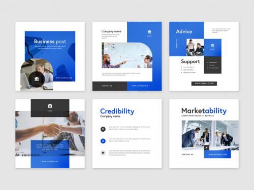 Blue Business Corporate Layouts for Social Media - 456958615