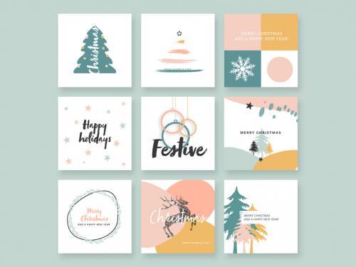 Christmas Posts with Pastel Color Palette - 456958621