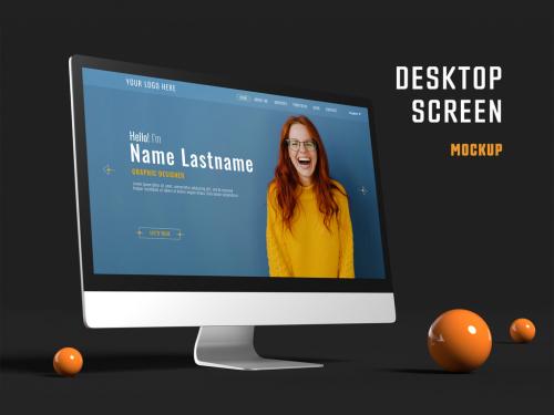 Desktop Screen Mockup - 456960302