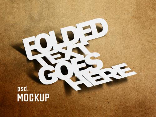 Folded Text Effect - 456960332