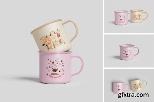 Enamel Mug Mockup Collections 15xPSD