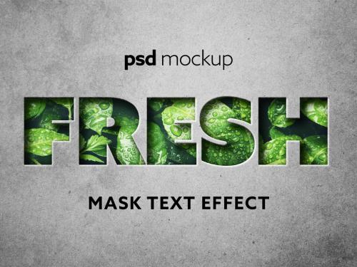 Mask Text Effect Mockup - 456960344