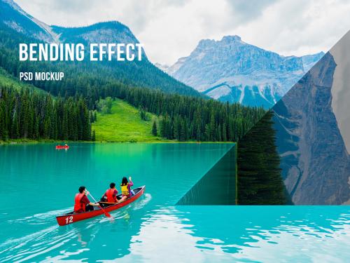 Perspective Bending Effect Mockup - 456960349