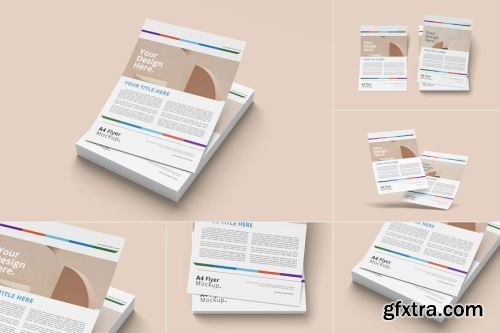 A4 Flyer Mockup Collections 15xPSD