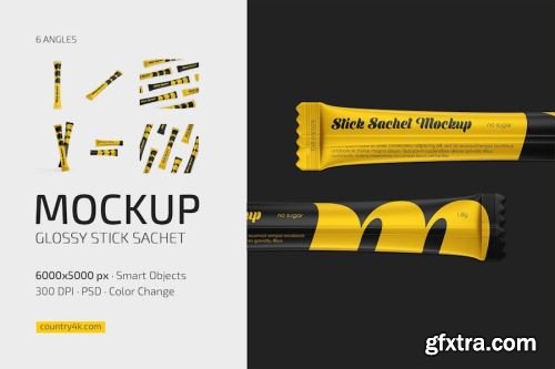 Glossy Contouring Stick Mockup Collections 13xPSD