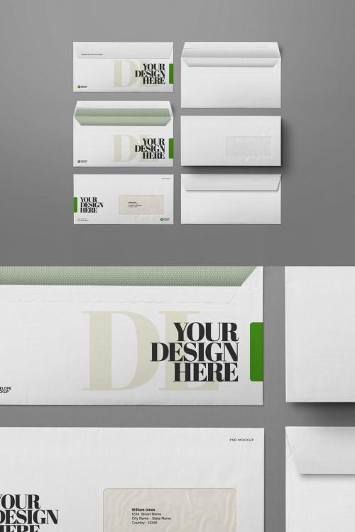 Envelope Mockup - DL, Windowed - 457020841