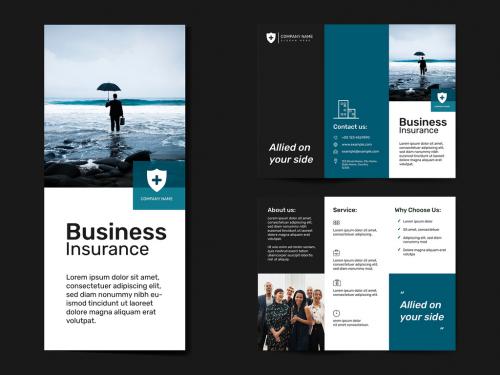 Business Insurance Layout with Editable Text - 457554689