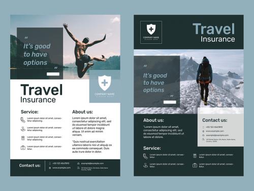 Editable Poster Layout for Travel Insurance - 457554708