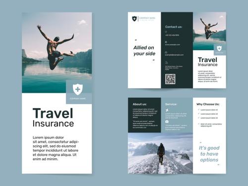 Travel Insurance Layout with Editable Text - 457554724