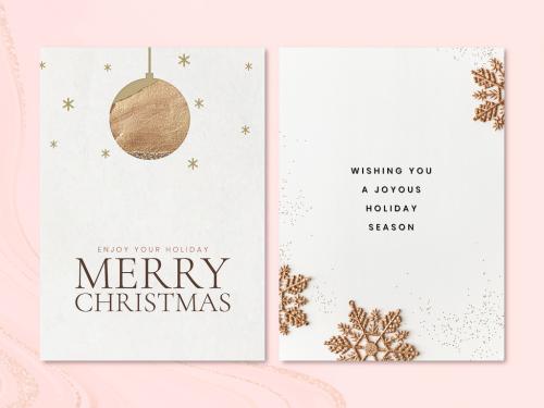 Christmas Greeting Card Template - 457554740