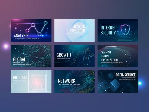 Data Technology Banner Layout Set - 457573493