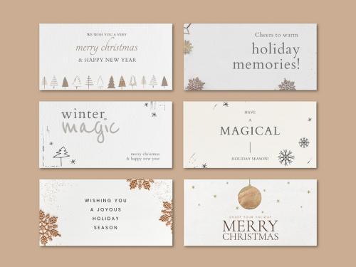 Christmas Greeting Social Media Layout Set - 457573498