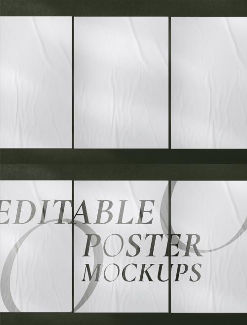 Posters Mockup on Concrete Wall - 457573505