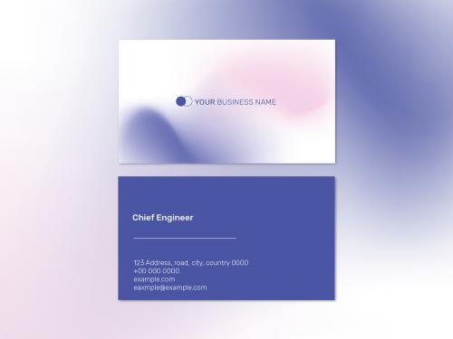 Purple Gradient Business Card Layout - 457577464