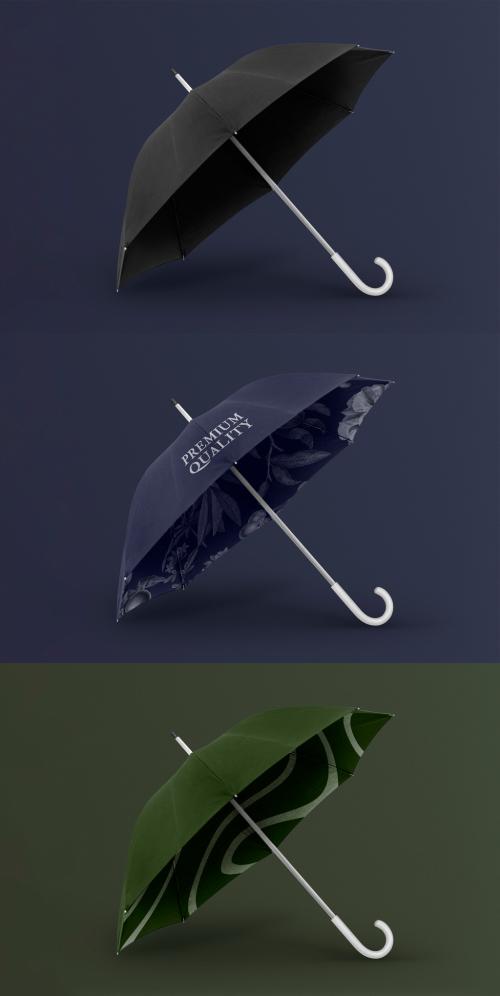 Editable Umbrella Mockup in Blue - 457577475