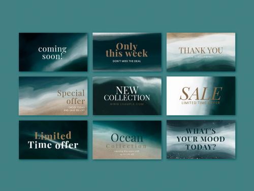 Aesthetic Ocean Sale Layout Set - 457577484