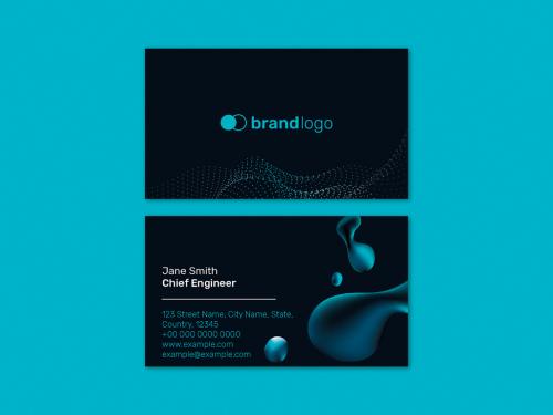 Technology Name Card Layout - 457577499