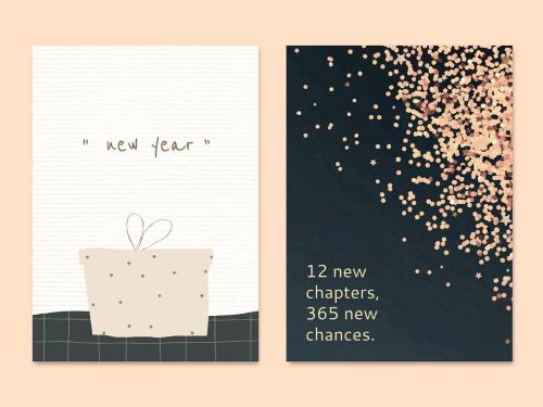 Editable New Year Card Layout - 457577516