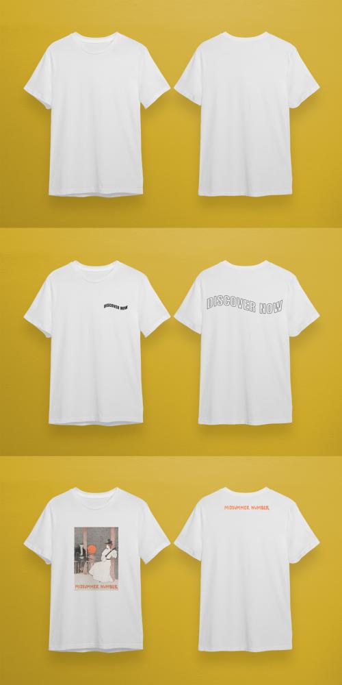 Simple White Tee Mockup - 457577527