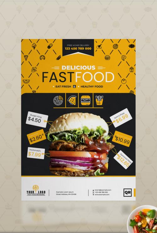 Fast Food Flyer - 457590285