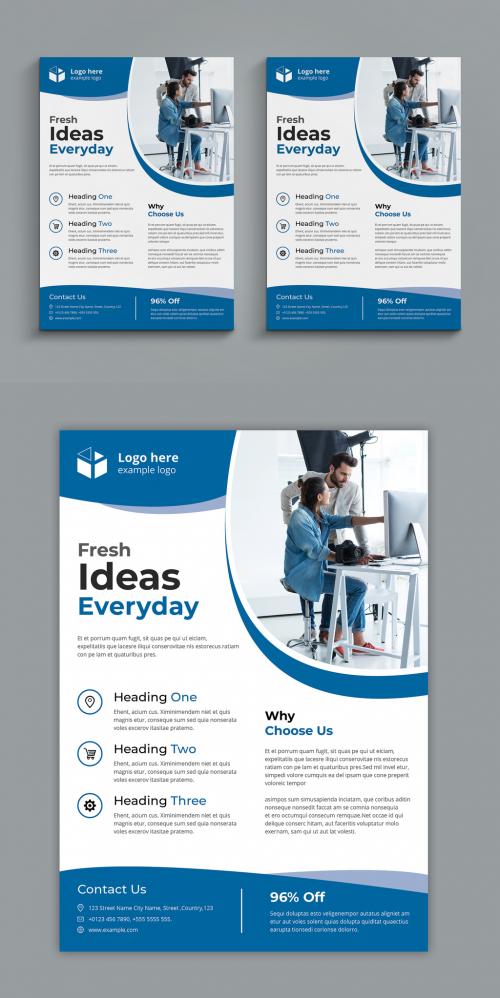 Blue Creative Flyer Layout - 458354868