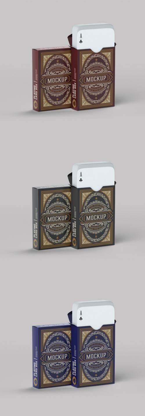 Box with Playing Cards Mockup - 458570641