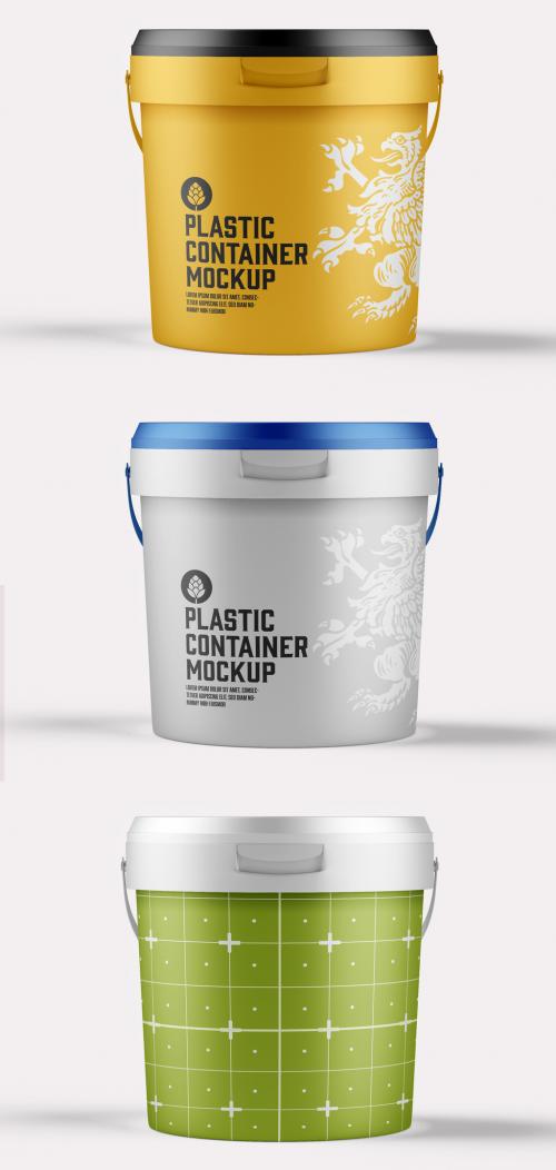 Plastic Paint Bucket Mockup - 458570699