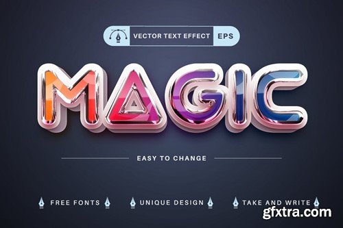 Set 10 Unicorn Editable Text Effects, Font Styles KETAX9H