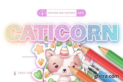 Set 10 Unicorn Editable Text Effects, Font Styles KETAX9H