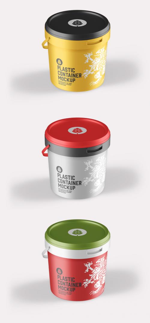Plastic Bucket Mockup - 458570703