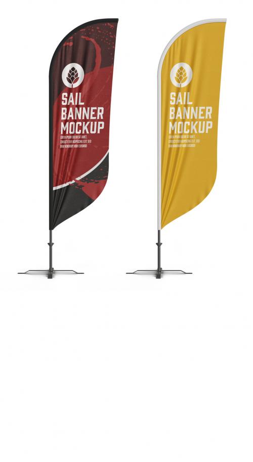 Flying Banner Mockup - 458570720