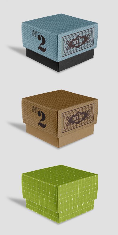 Kraft Cardboard Box Mockup - 458570735