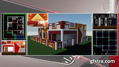 Udemy - AutoCAD 2D&3D Smart House Exterior + Interior Design Course