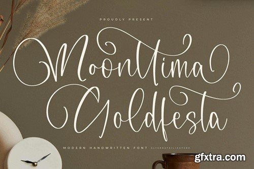 Moonttima Goldfesta Modern Handwritten Font SHTMDY2