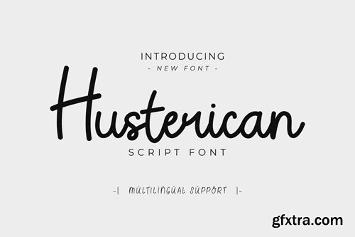 Husterican - Script Font 57WXBSK