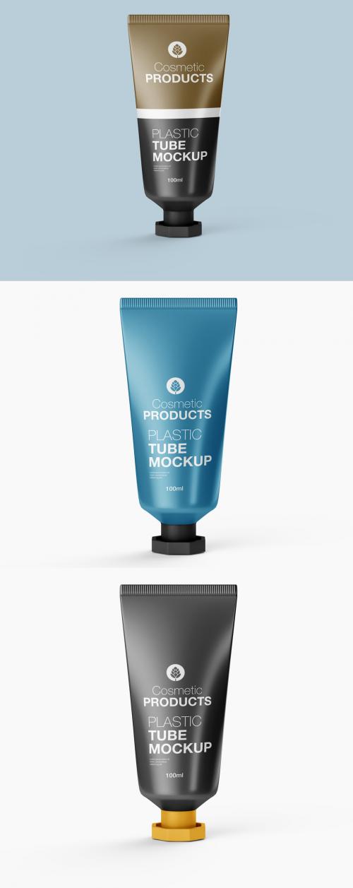 Glossy Cosmetic Tube Mockup - 458570778