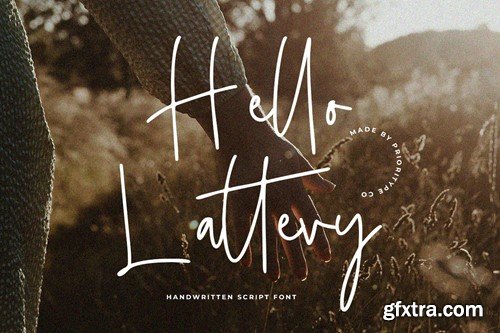 Hello Lattevy - Handwritten Script font KHG3PCQ