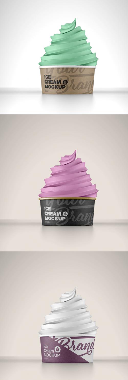 Ice Cream Cup Mockup - 458570822