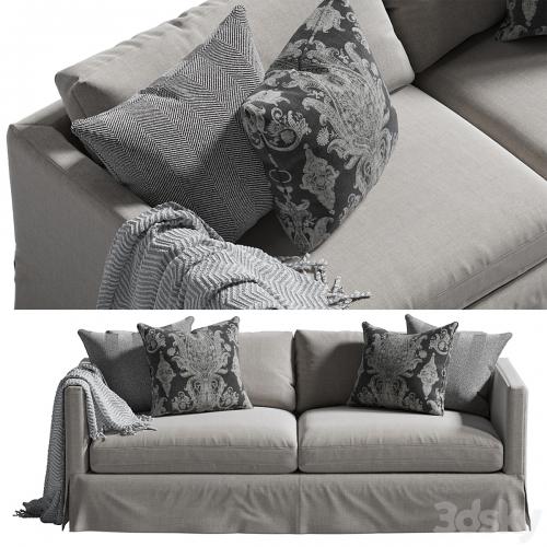 Marina Slipcover Sofa Gray