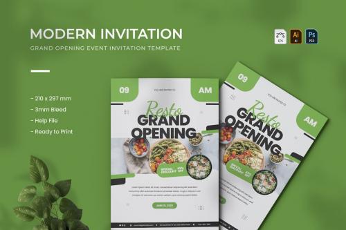 Modern Grand Opening Event - Invitation