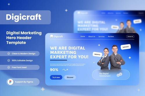 Digicraft - Digital Marketing Hero Header