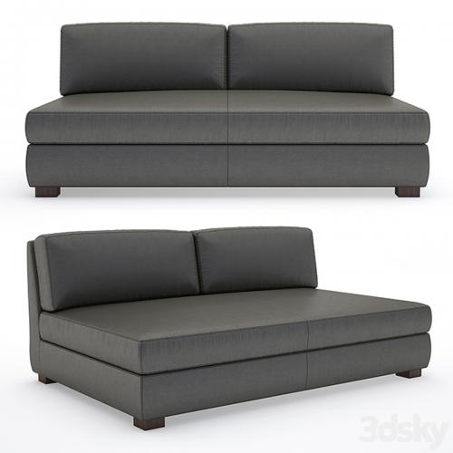 Hayden Leather Armless Sofa