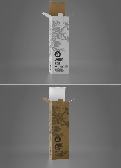 Paper Box for Bottles Mockup - 458570912