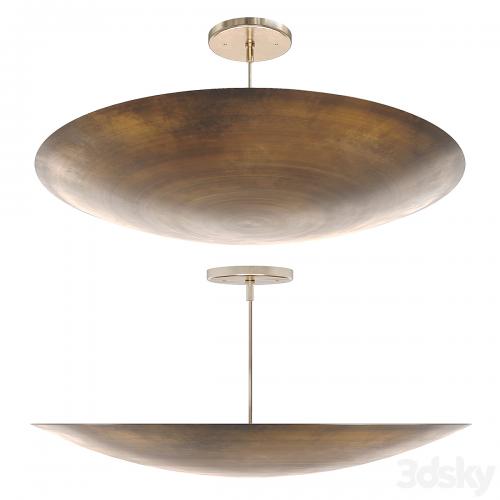 Large Alta Brass Dome Chandelier by Lawson-Fenning